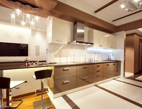 Коричневая кухня в Анапе