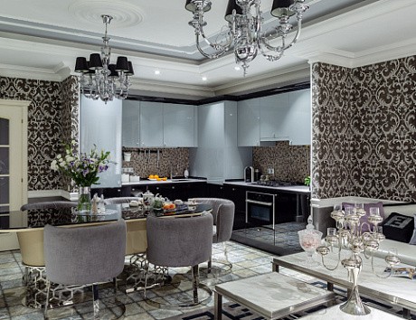 Бежевая кухня в Клину