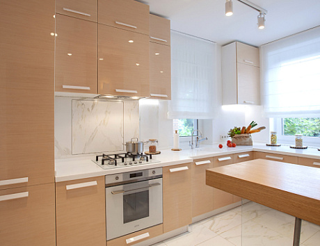 Бежевая кухня в Нальчике