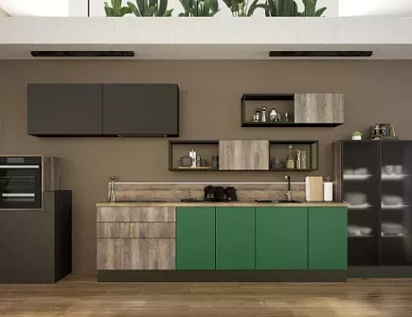 Коричневая кухня в Новосибирске