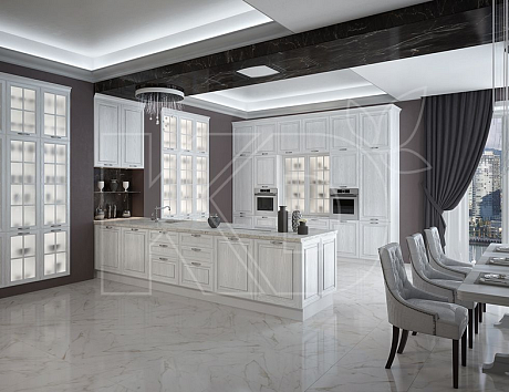 Белая кухня современная классика