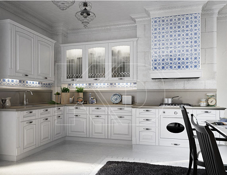 дизайн классической белой кухни