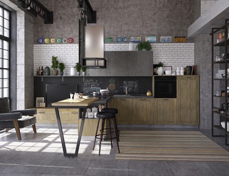 Серая кухня в Чите