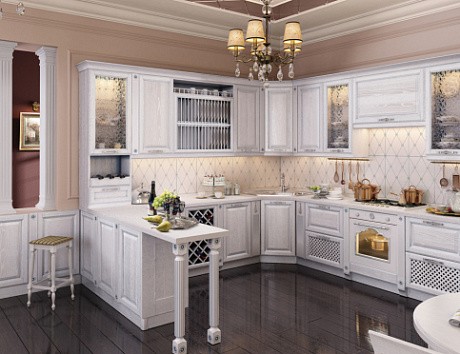 Светлая кухня в Сочи