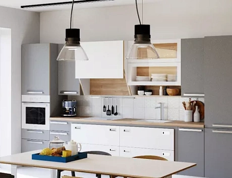 Серая кухня в Клину