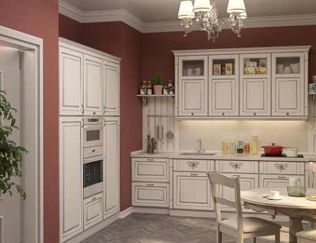 Кухни в стиле кантри в частном доме