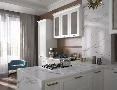 Серая кухня в Клину