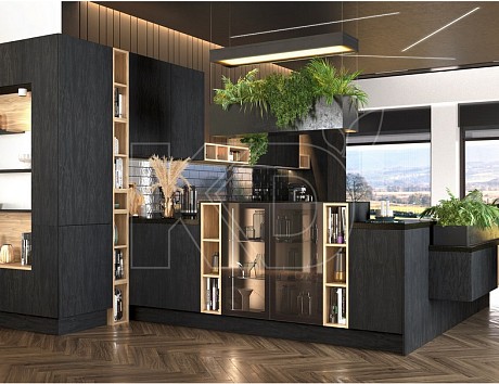 Черная кухня в стиле модерн