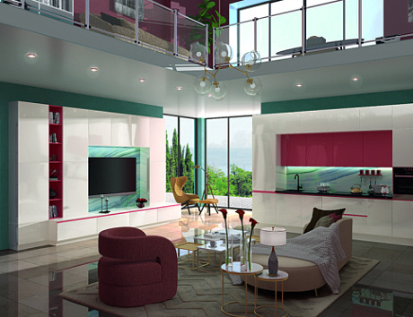 Бежевая кухня в Санкт-Петербурге