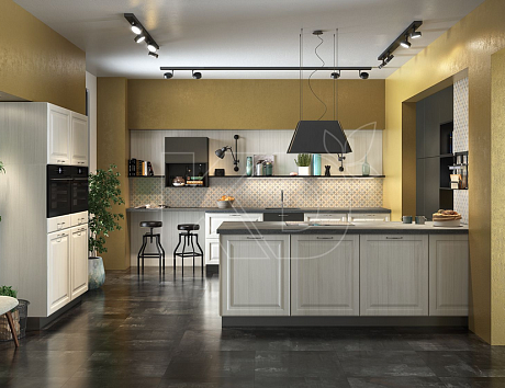 дизайн классической белой кухни