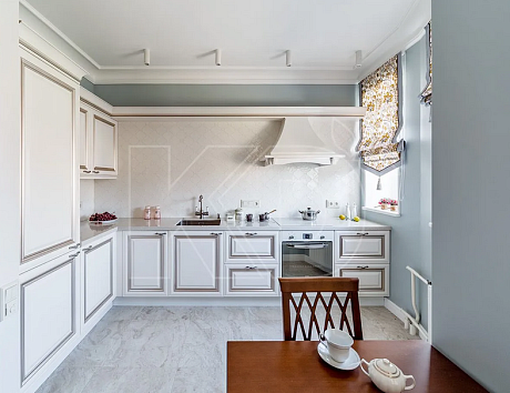 Угловые кухни с закругленным углом