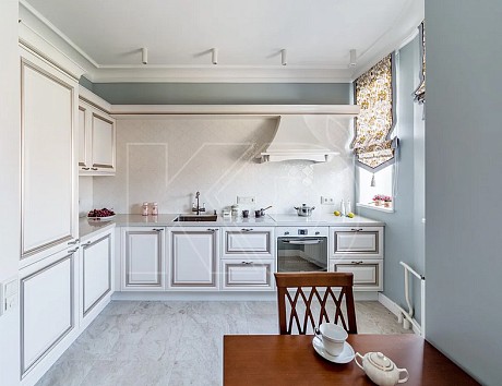 Угловые кухни с закругленным углом