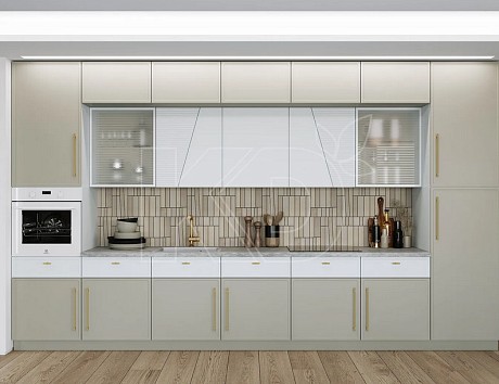 Деревянная кухня в стиле модерн