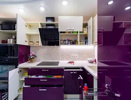 Фиолетовая кухня в Казани