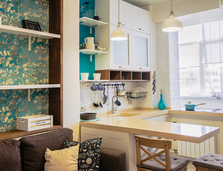 Бежевая кухня в Мурманске