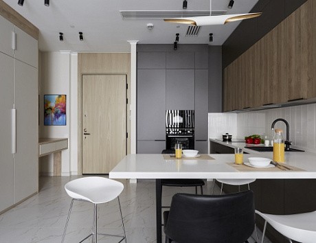 Коричневая кухня в Анапе