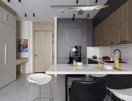 Коричневая кухня в Санкт-Петербурге