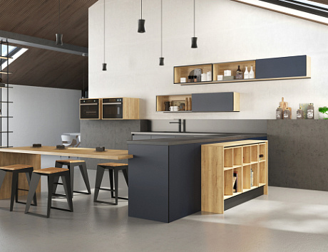 Интерьер светлой кухни в скандинавском стиле