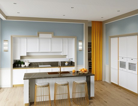 Маленькая светлая кухня