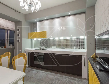 Прямая маленькая кухня