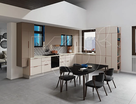 Угловая кухня в стиле модерн