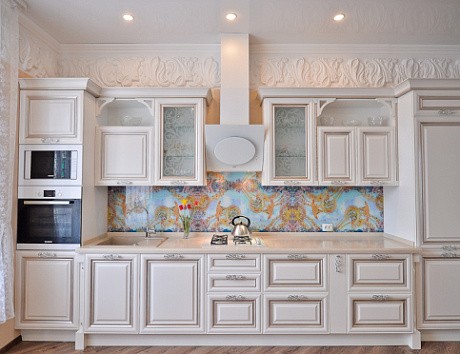 Бежевая кухня в Клину