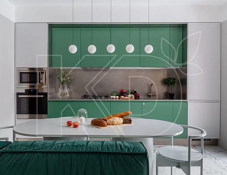 Фото кухни в квартире. Мифы вокруг глянцевых фасадов с фотопечатью. Красота зависит от ухода. 