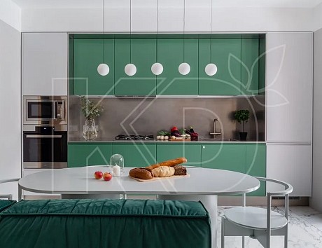 Фото кухни в квартире. Мифы вокруг глянцевых фасадов с фотопечатью. Красота зависит от ухода.