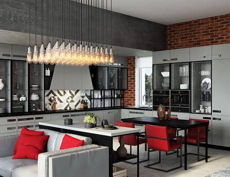 Серая кухня в Егорьевске