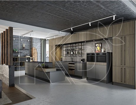 Черная кухня в стиле модерн