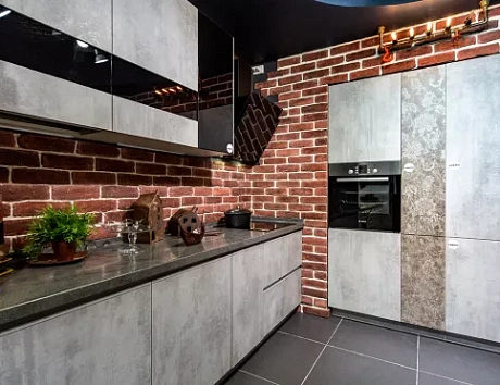 Серая кухня в Клину