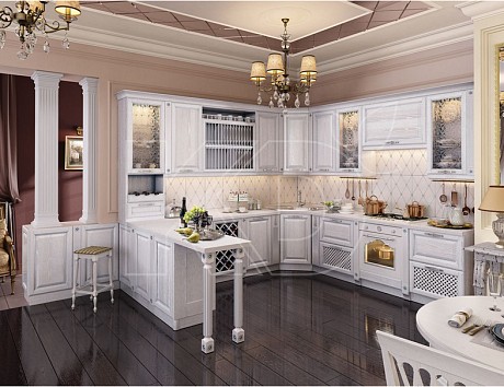Дизайн классических угловых кухонь