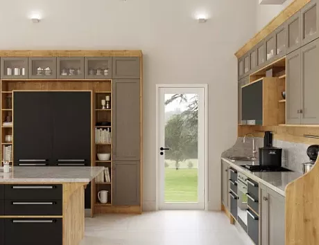 Коричневая кухня в Клину