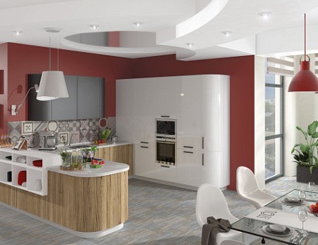 Коричневая кухня в Клину